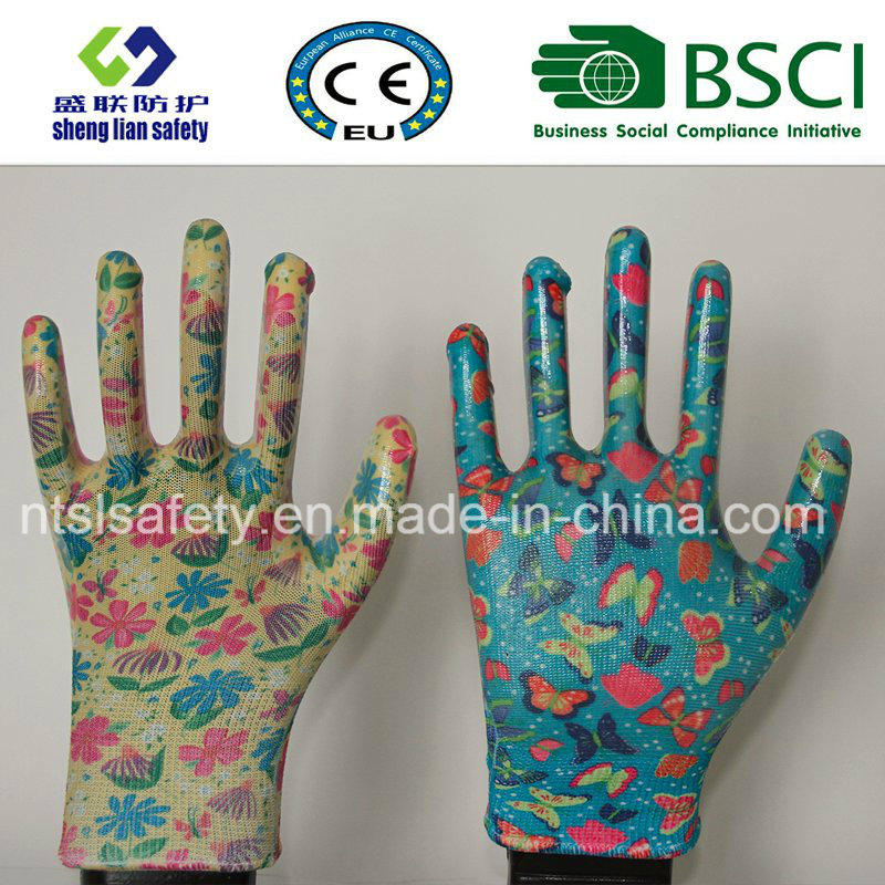 Nitrile Coated Garden Glove Safety Glove
