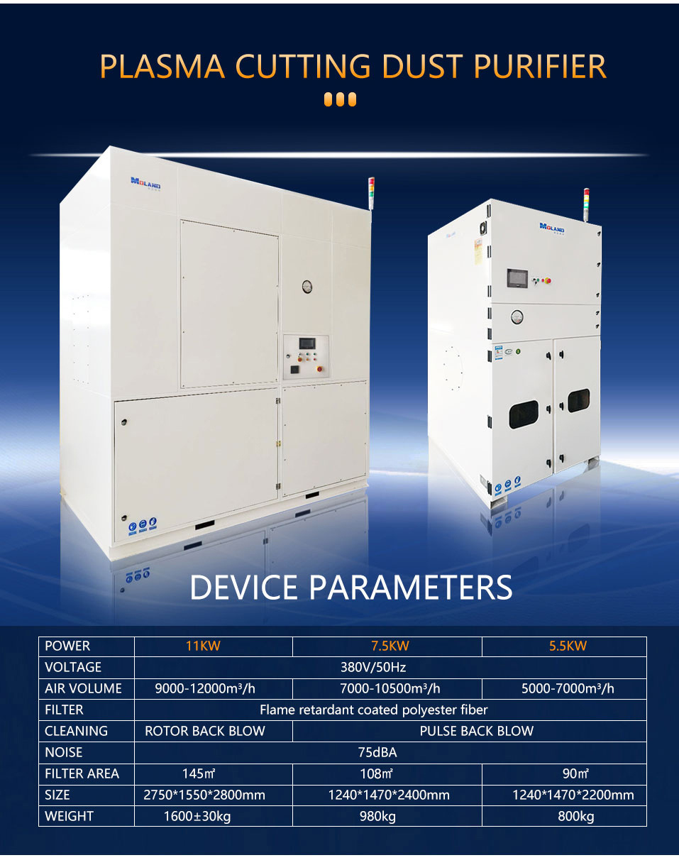 Industrial Air Filtraction Integrated Laser/Plasma Fume Collector Dust Extractor