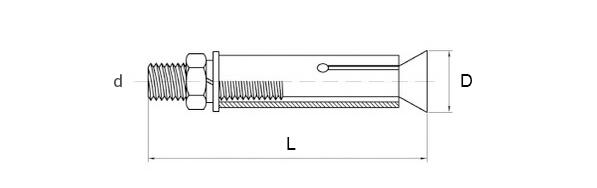 Metric Sleeve Type Expansion Anchor Bolts