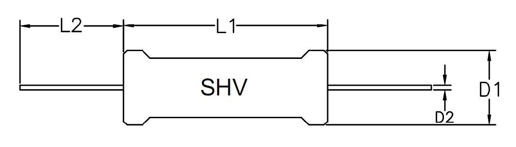 500Ω -2.5gΩ /16kv High Voltage Cylindrical Resistor