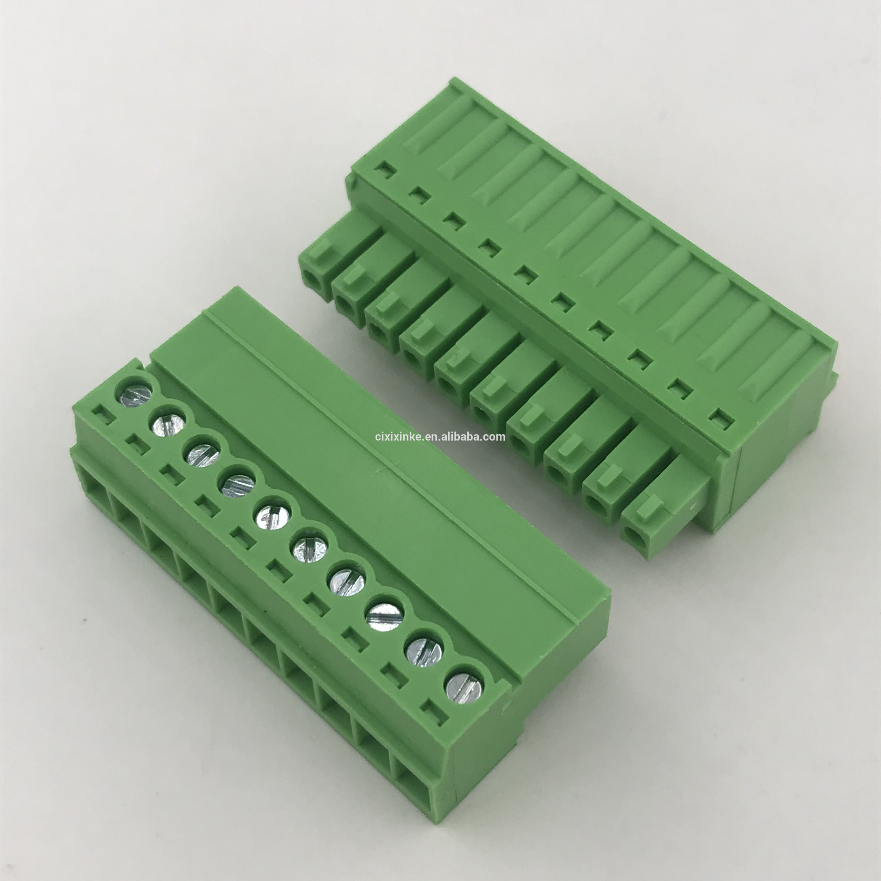 10 pin 12-24 AWG pluggable spring terminal block