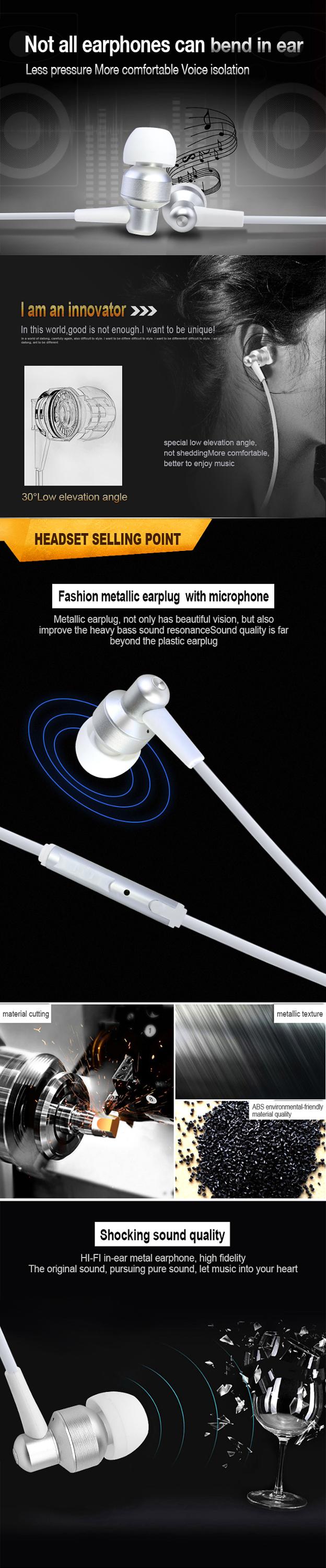 Shocking sound quality metal earphone