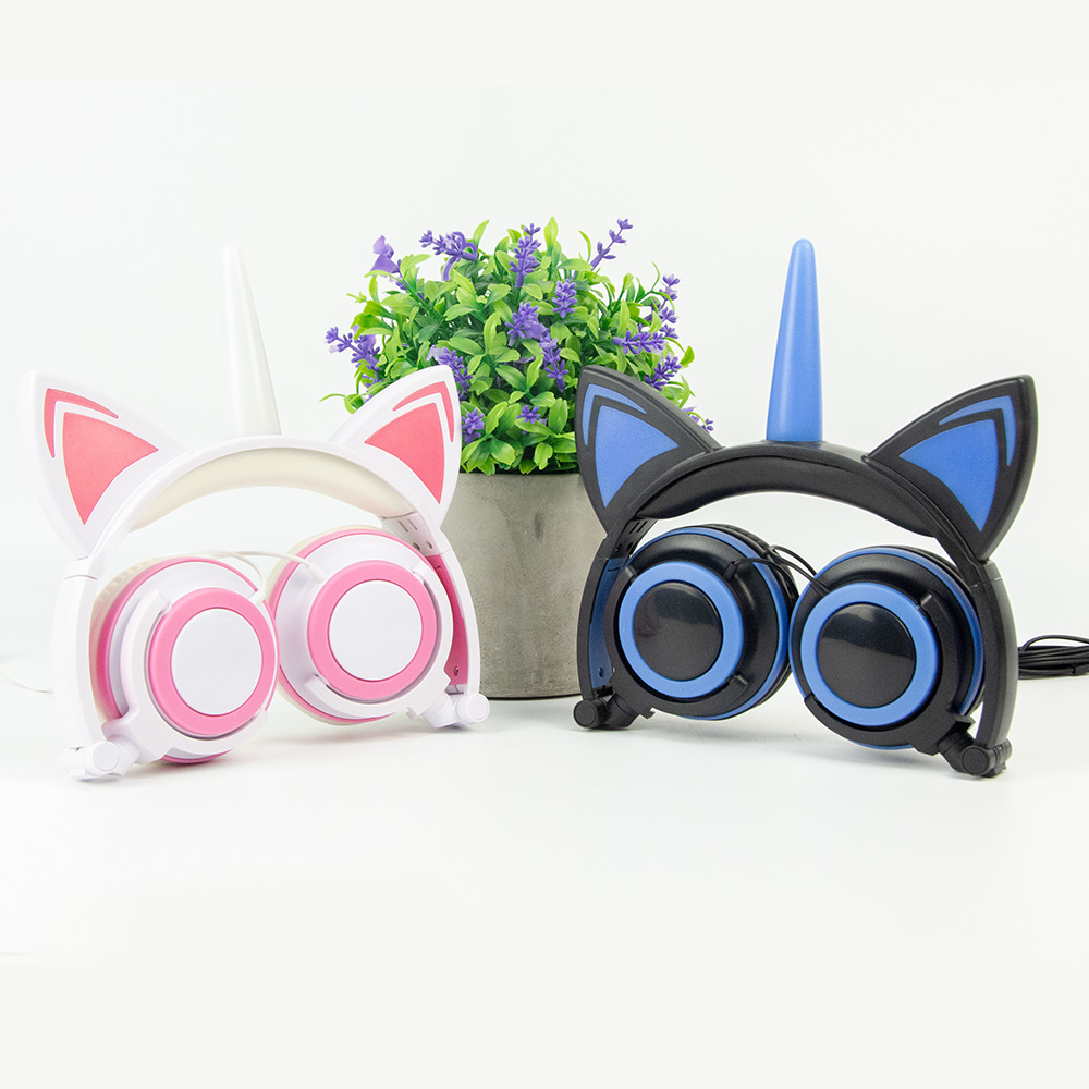 Color customized Unicorn Cat Ear Headphones