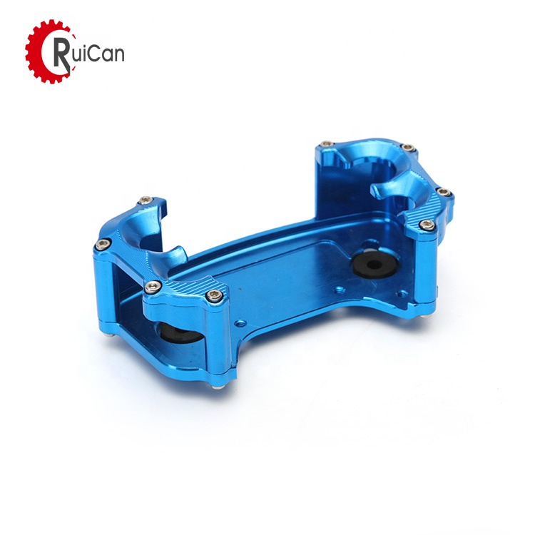 OEM customized design blue anodized investment casting cnc milling aluminum front bulkhead for racing