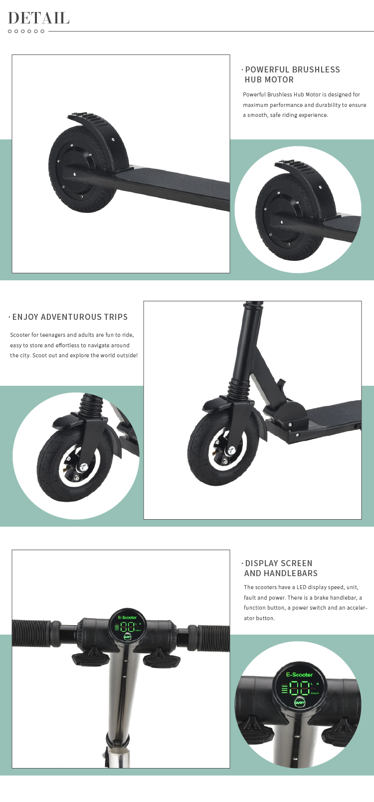 150W Motor 6Inch Solid Tire Electric Folding Scooter 150W Motor 6Inch Solid Tire Electric Folding Scooter