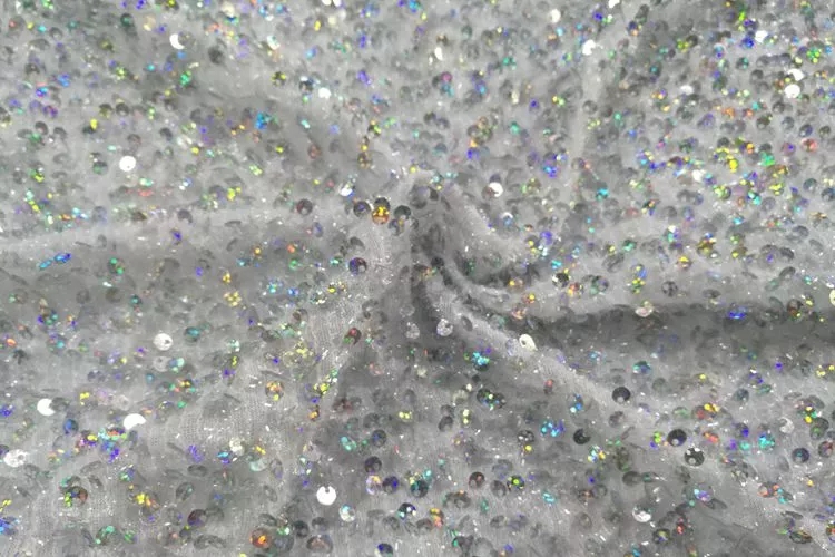 Polyester Mesh Sequin Fabric
