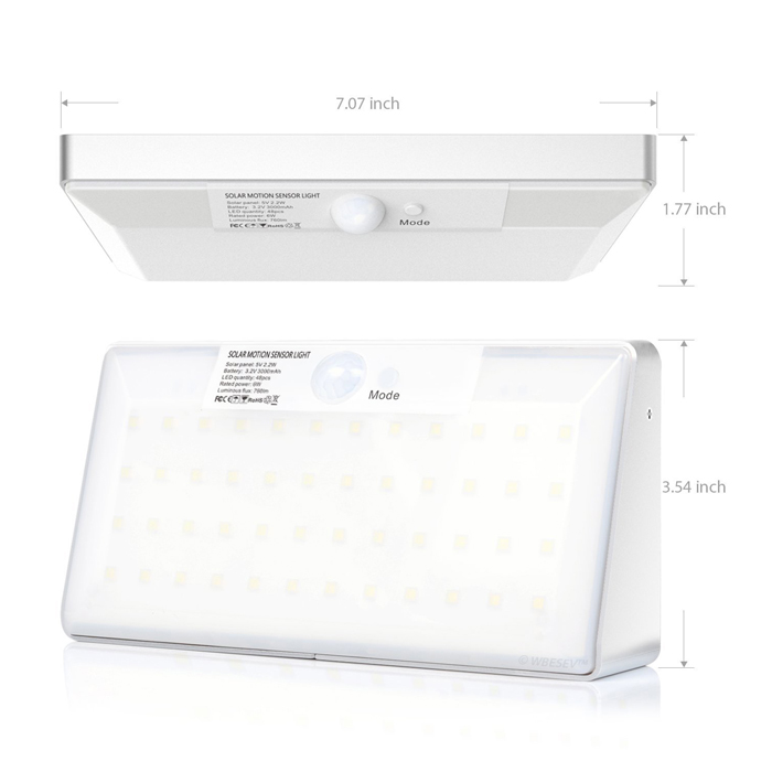 Newest 48 LED Solar Power LED Light PIR Motion Sensor IP65 Waterproof Garden Security Lamp Outdoor Street Waterproof Wall Lights