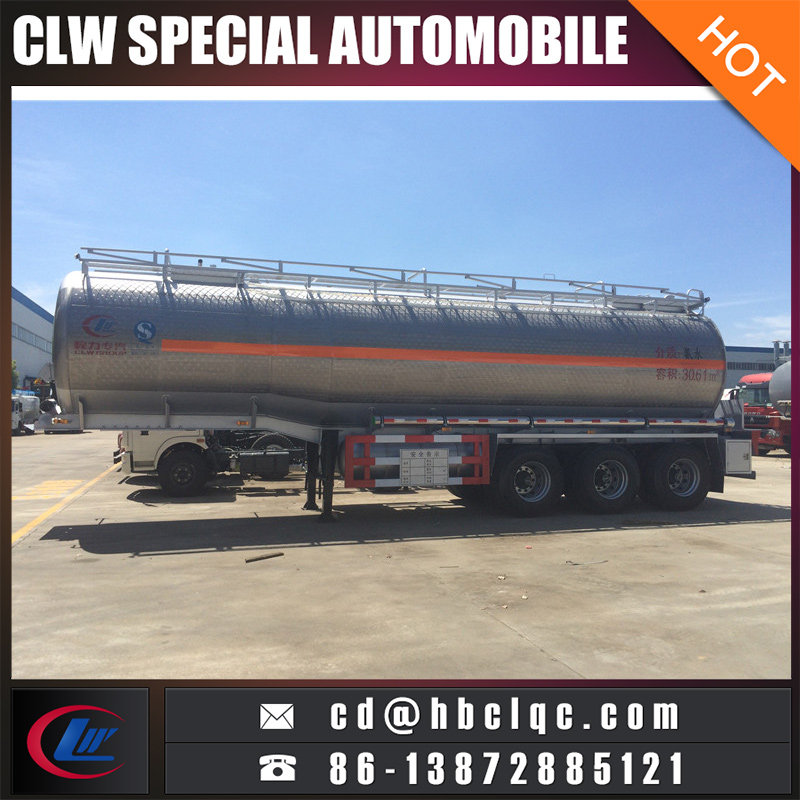 40000L-50000L Gasoline Tank Trailer Aluminum Alloy Oil Carrier Trailer Tank