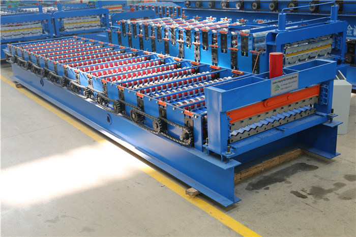 Panjang Rentang Corrugated PPGI / Gi Atap Lembar Roll Forming Machinery