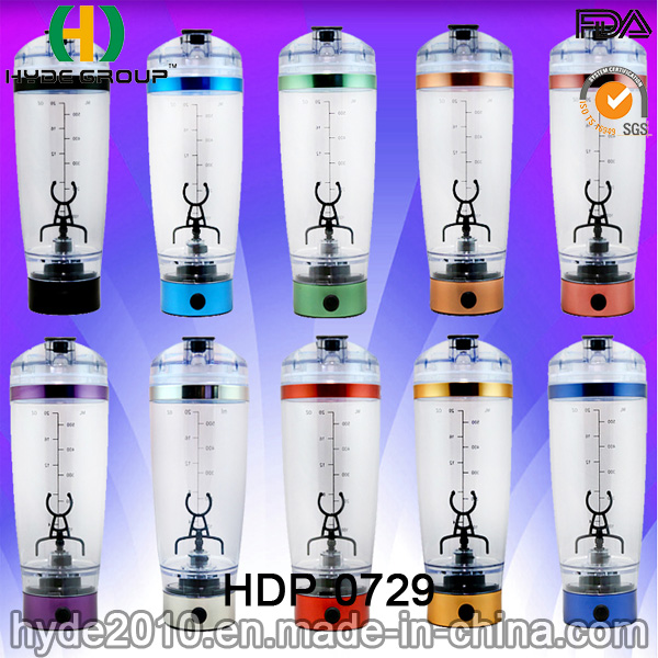 600ml BPA Free Plastic Vortex Shake Bottle, Portable Plastic Electric Protein Shaker Bottle (HDP-0729)