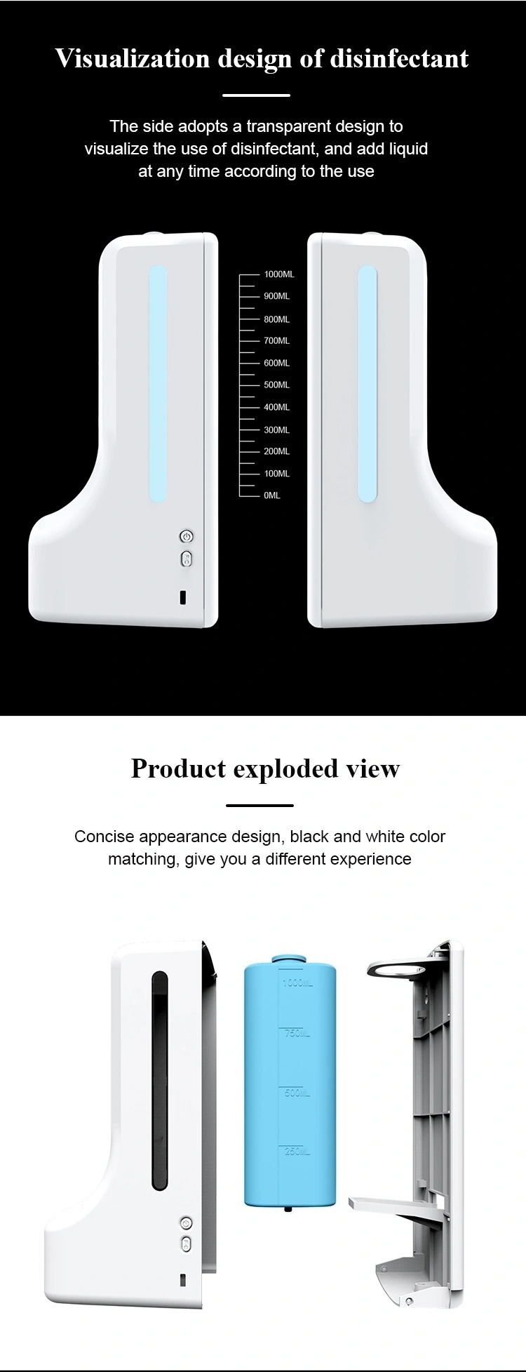 Automatic Sensor Temperature Measurement Hand Sanitizer Dispenser