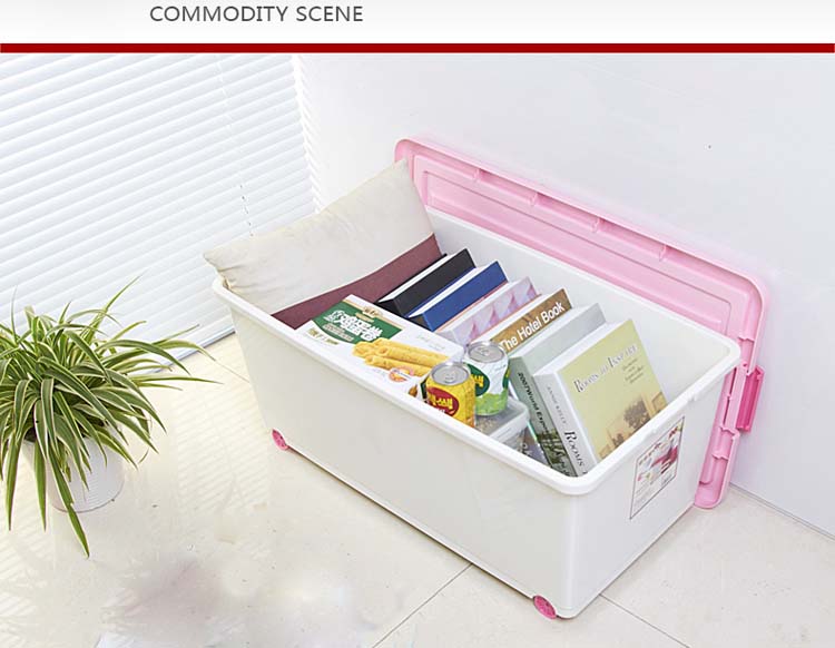 Manufacture 96L Plastic PP Storage Box Container with Wave