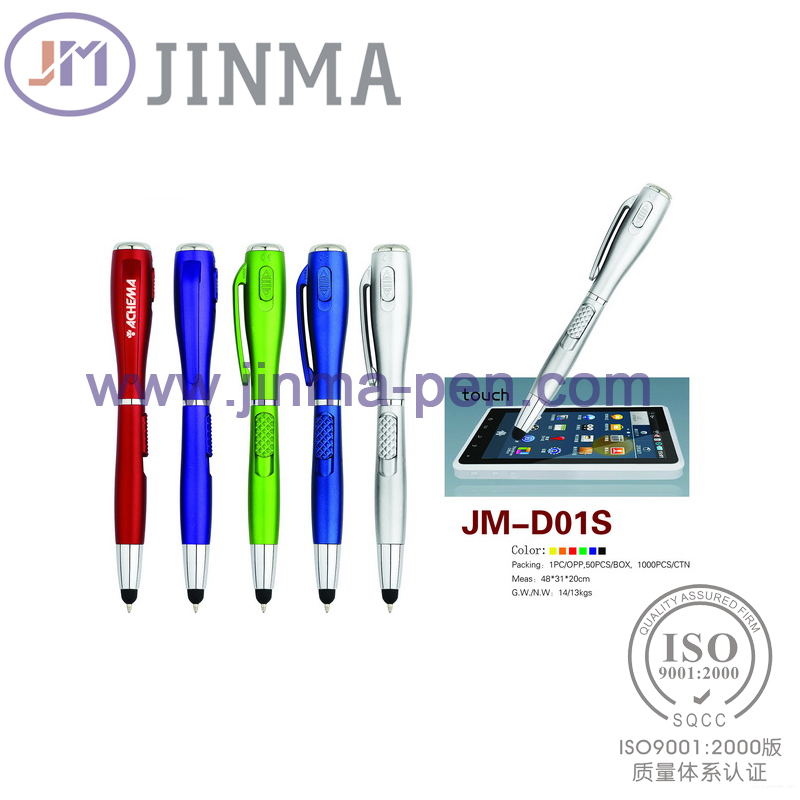 The Multifunctional Promotion Pen Jm-D01s with One LED One Stylus Touch