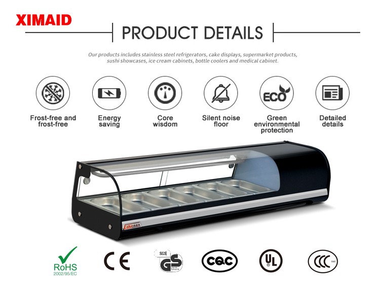 escaparate de cristal de sushi sushi glass showcase