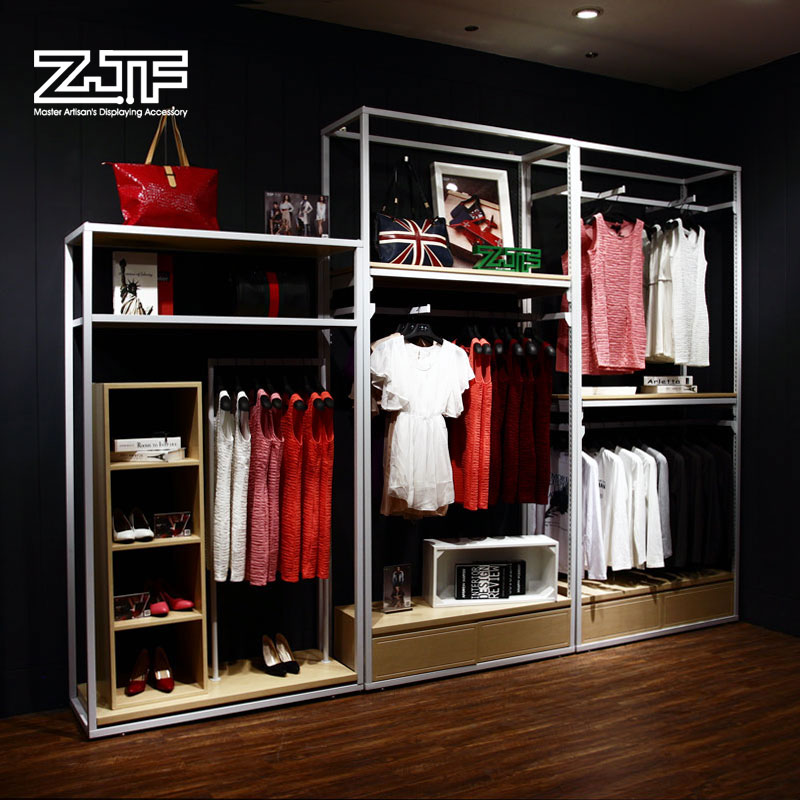 Customized Retail Wood/Metal Display Stand for Clothing Store