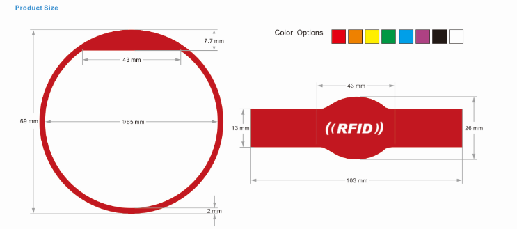 智能 RFID 硅胶 NFC 防水 腕带 手链 智能RFID硅胶NFC防水腕带手链