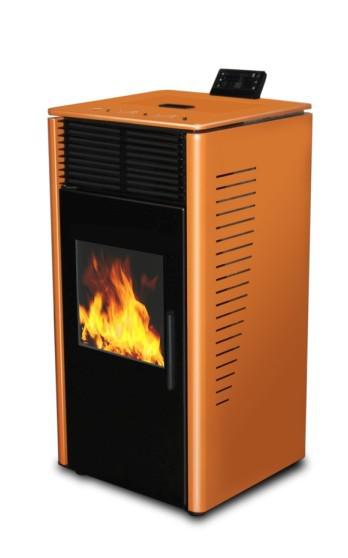 Modern Design Wood Pellet Stove with Yellow Color