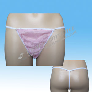 Disposable Briefs Nonwoven T-Briefs with Lace, Sanitary Brief Disposable with Ce FDA ISO