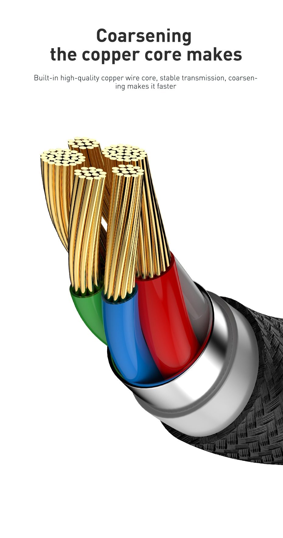 Cavo dati di ricarica rapida USB per telefono cellulare di tipo C.
