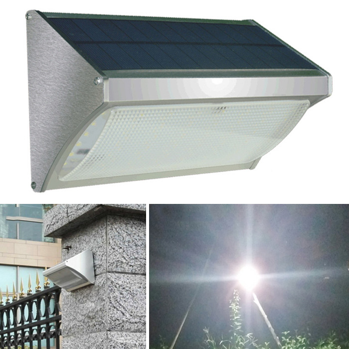 2017 Newest Outdoor Lighting Products Remote Control Solar Power 56 LED Radar Motion Sensor Wall Mounted Wireless Security Light for Garden, Pathway, Yard
