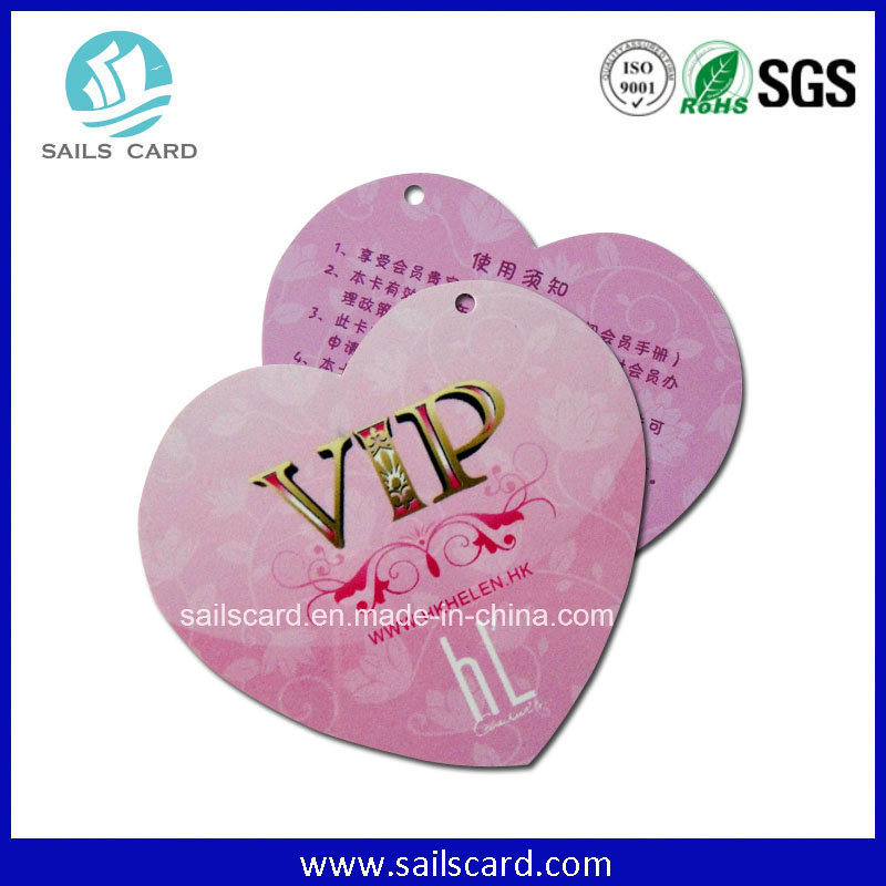 Big Discount Irregular Shape PVC Card with Custom Size