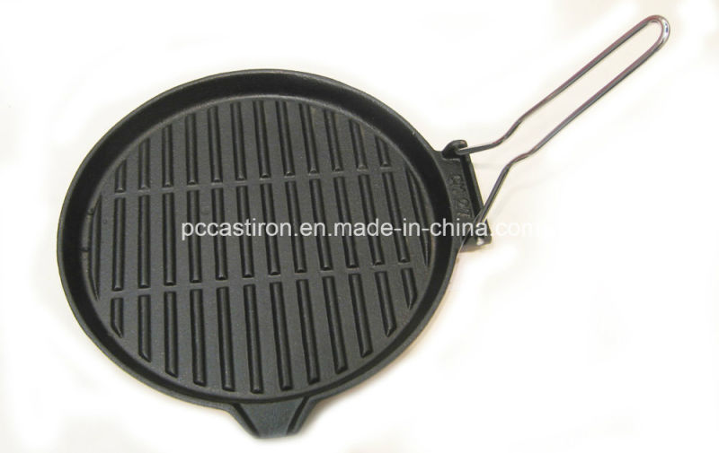 Non-Stick Cast Iron Frypan with Metal Handle