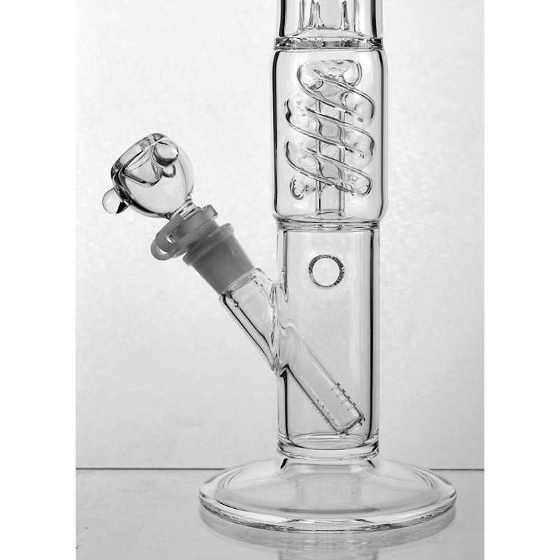 Double Cylinder White Ice Hookah Glass Smoking Water Pipes (ES-GB-381)