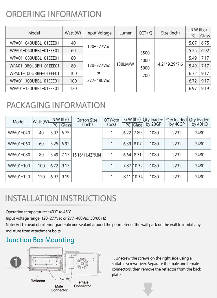 Built in Dusk-to-Dawn Photocell Sensor