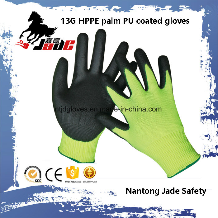 Safety Glove, 13G Hppe Safety Cut Resistant Glove Level Grade 3