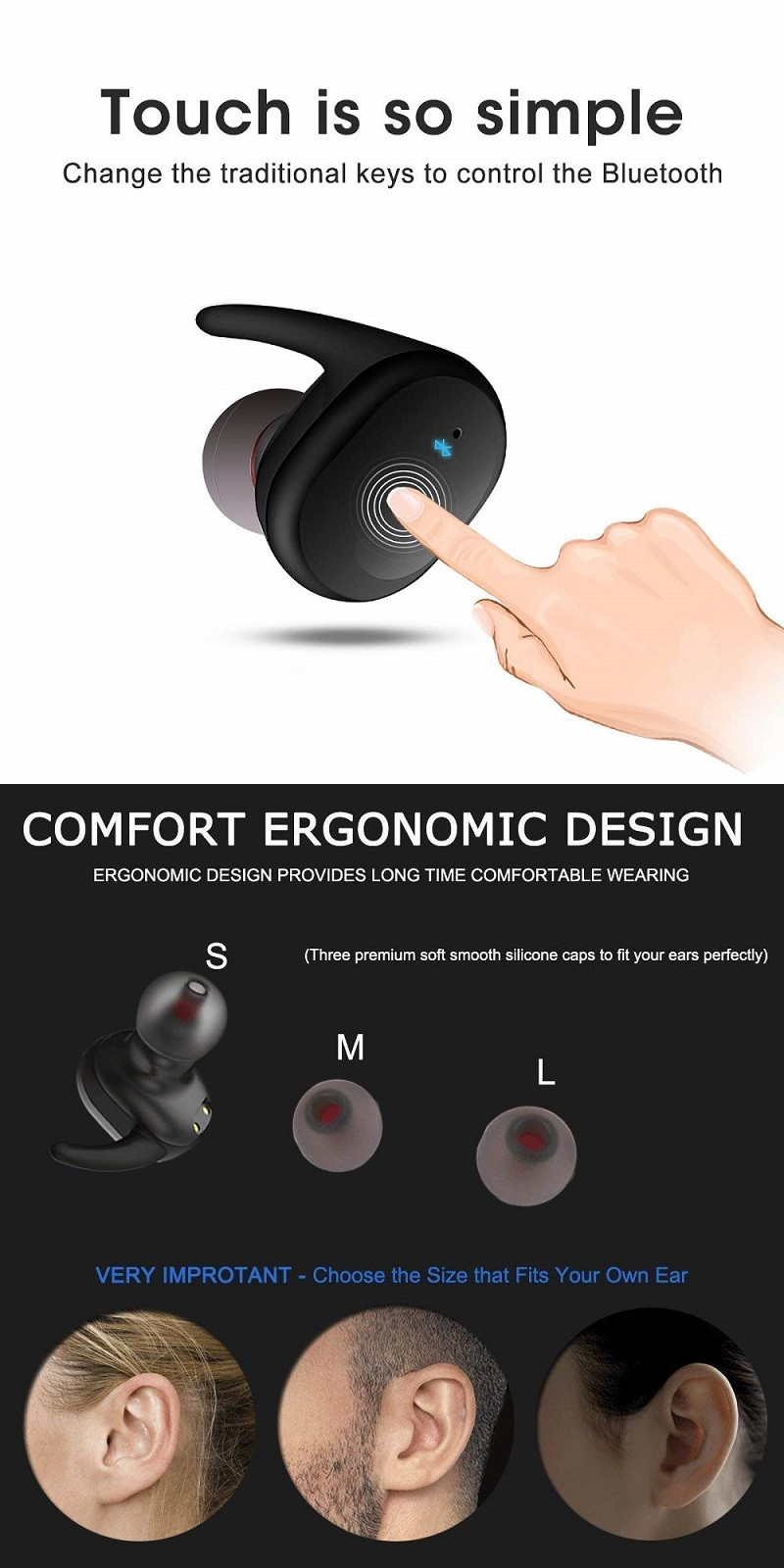 wireless sports earbuds