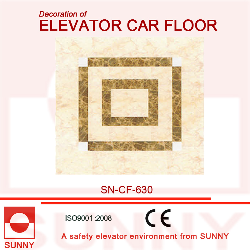 Splicing Design PVC Floor for Elevator Cabin Decoration (SN-CF-630)