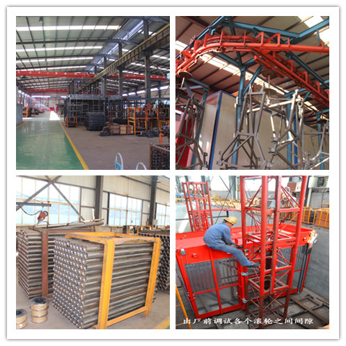 Ss100/100 1ton Double Cage Material Hoist for Construction