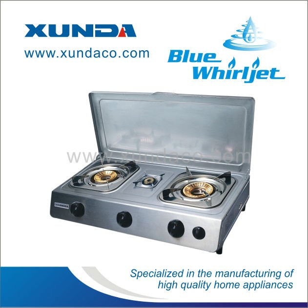 Stainless Steel Gas Stove with Cover