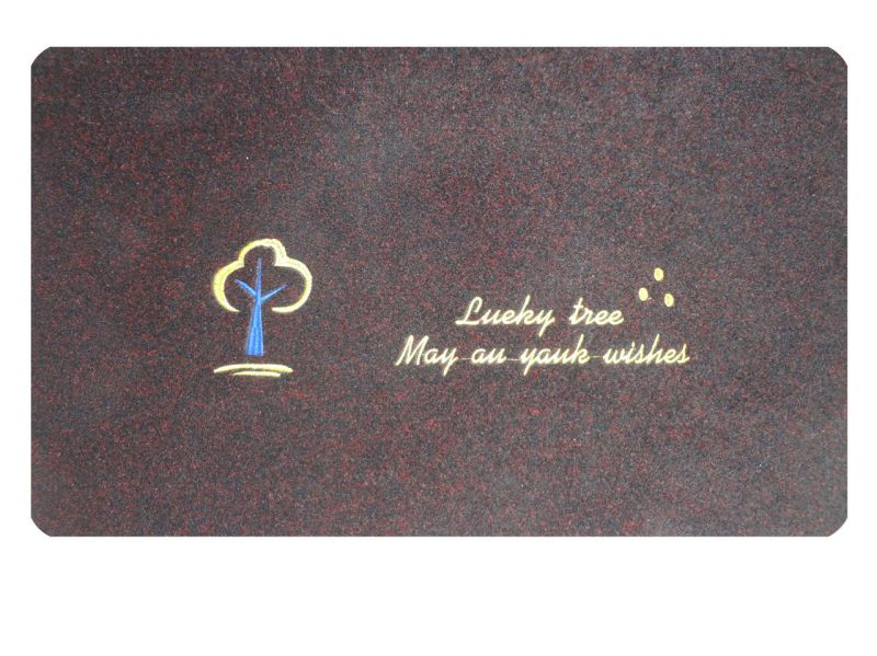 Embroidered PVC Ground Mat with Carpet