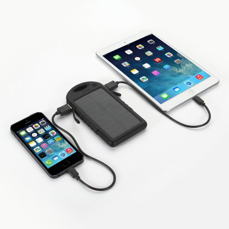 Dual USB 5000mAh Waterproof Portable Solar Power Bank Battery Charger