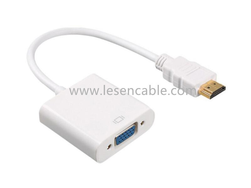 Convertidor HDMI de color negro HDMI macho a adaptador VGA hembra