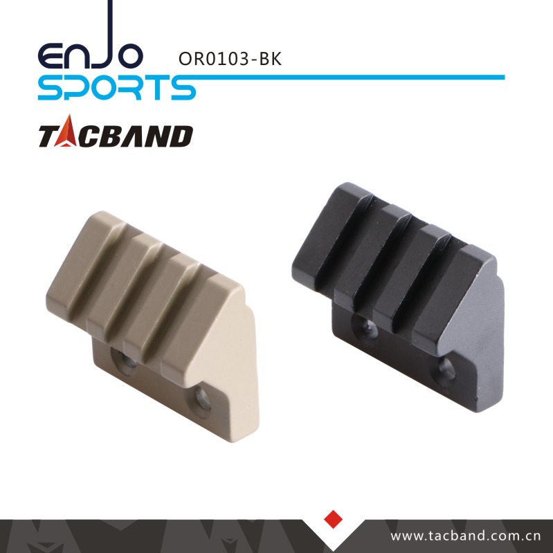 Tacband Keymod 45 Degree Offset Picatinny Rail Flashlight/Accessory Mount Tactical Flashlight (3 slot/1.5 inch) Black