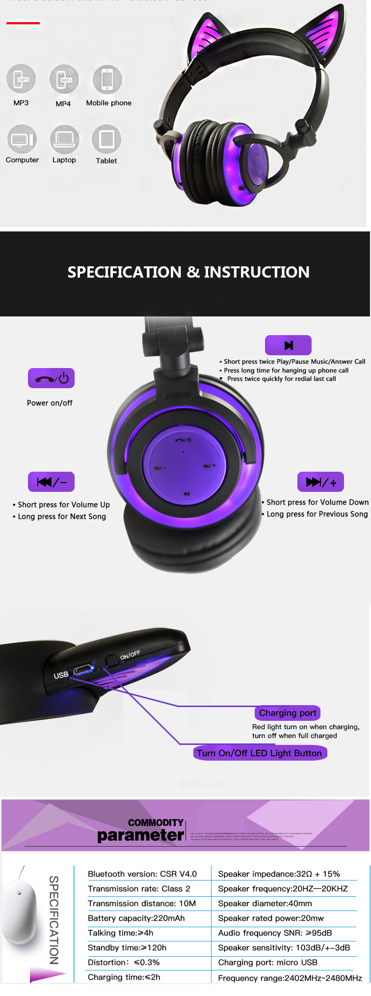 LED Headphones