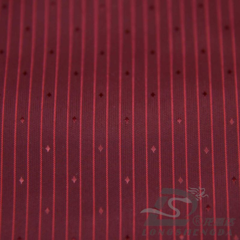 Water & Wind-Resistant Down Jacket Woven Dobby Diamond DOT & Striped Jacquard 8% Polyester+ 92% Nylon Blend-Weaving Intertexture Fabric (H050)