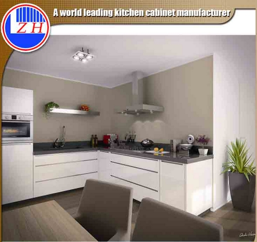 Waterproof Plywood Small Kitchen Cabinets with Glossy Lacqure Doors (customized)