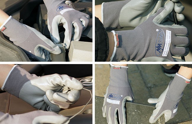 Nmsafety Good Quality Nitrile Coated Maintenance Hand Work Gloves