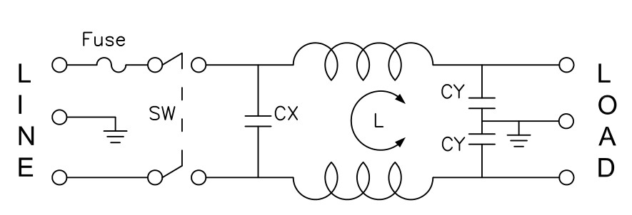 AC IEC EMI Power Supply Line Noise Filter