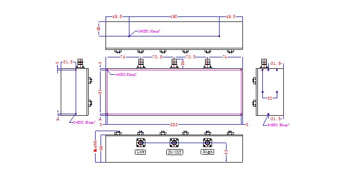 Qn-Female Connector Duplexer