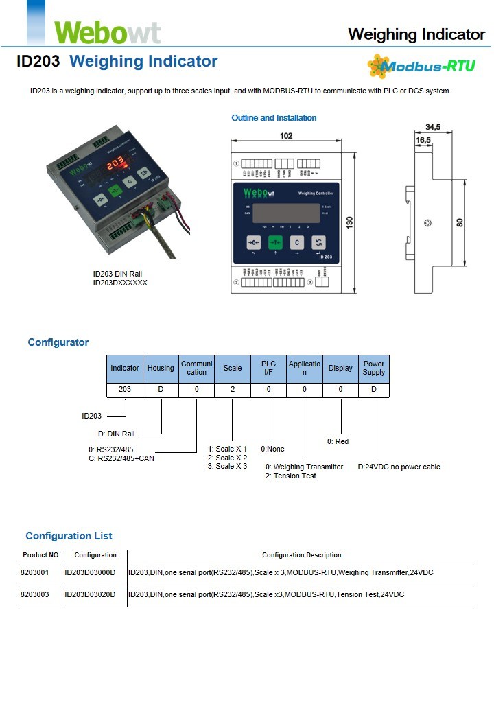 Weighing Scale Controller Weighing Scale Controller