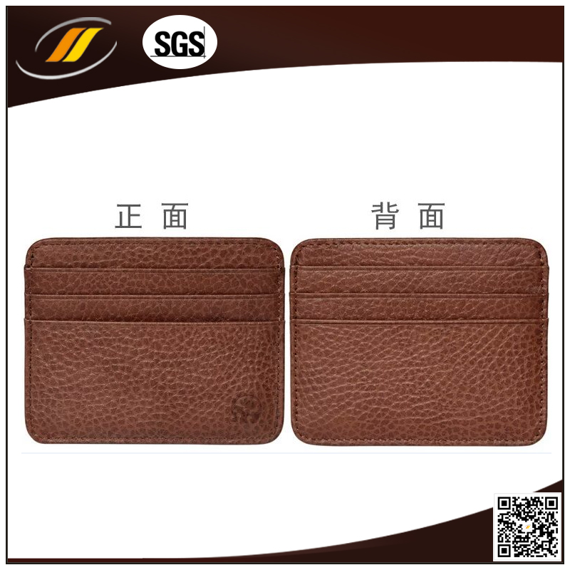Wholesale Top Quality PU Leather Money Clip Card Holder (HJ8104)