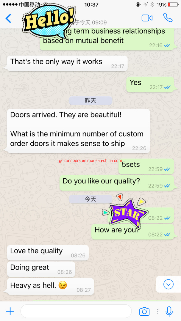 Portes en fer simples et élégantes