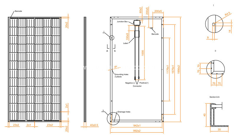 Solarpanel 340W Poly JA Solar Panel 340W Poly JA