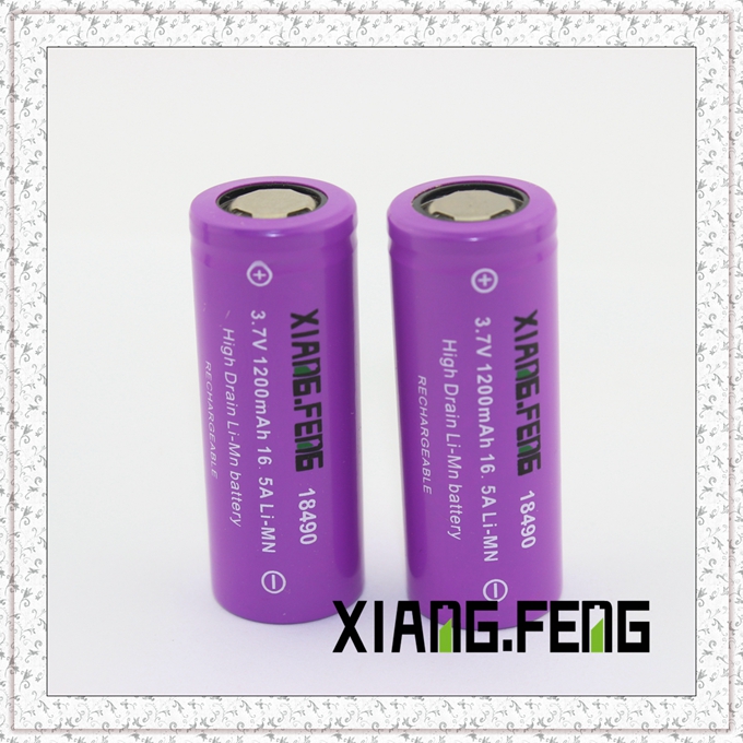 3.7V Xiangfeng 18490 1200mAh 16.5A Imr Rechargeable Lithium Battery 18490