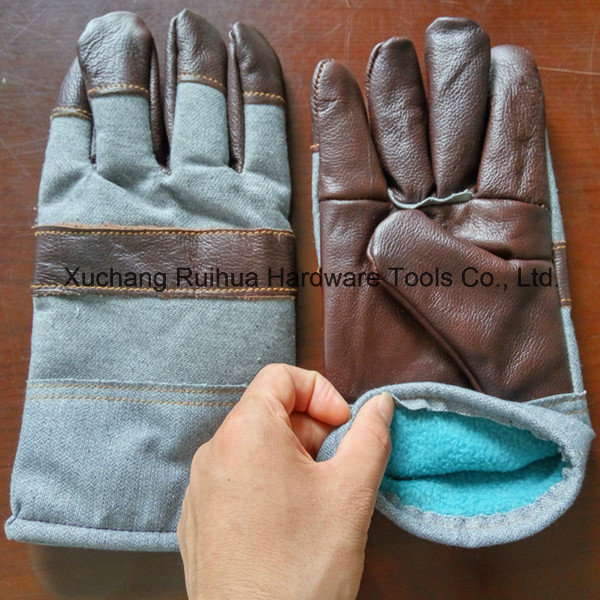 Winter Warm Labor Gloves,Winter Warm Working Gloves,Winter Working Gloves,Leather Winter Working Glove,Cow Grain Leather Fleecy Lined Winter Warm Working Glove