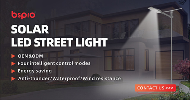 LED solar street light with pole